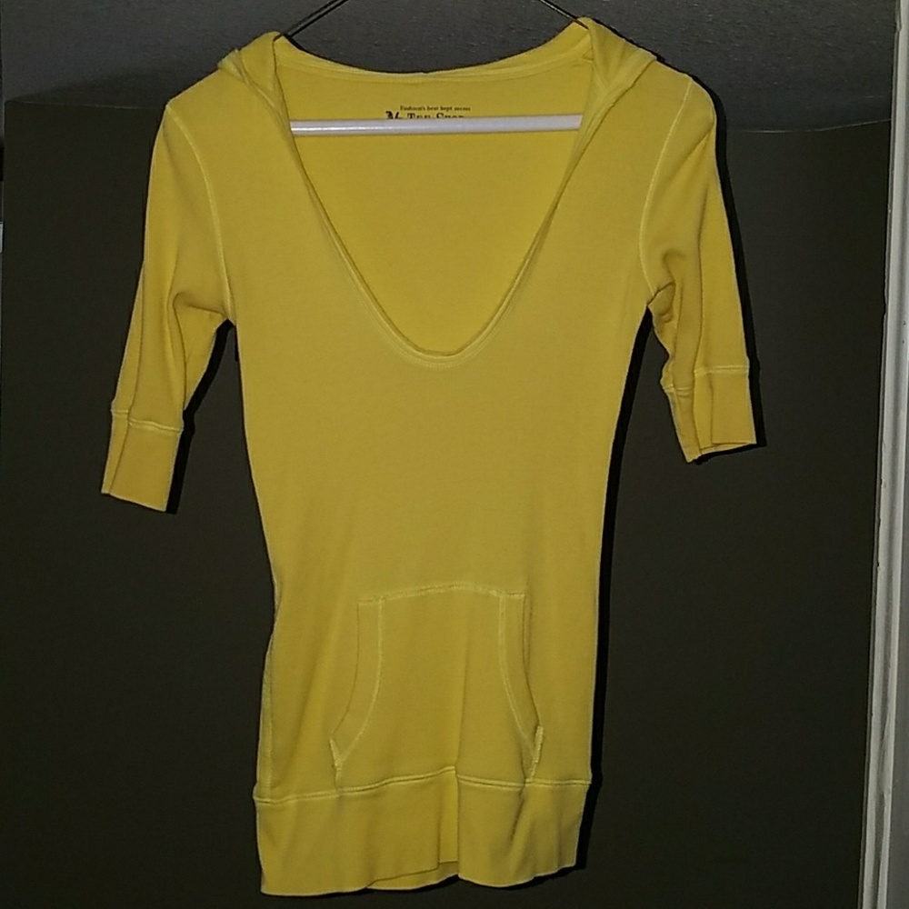 NWOT VS Yellow Hooded Tee